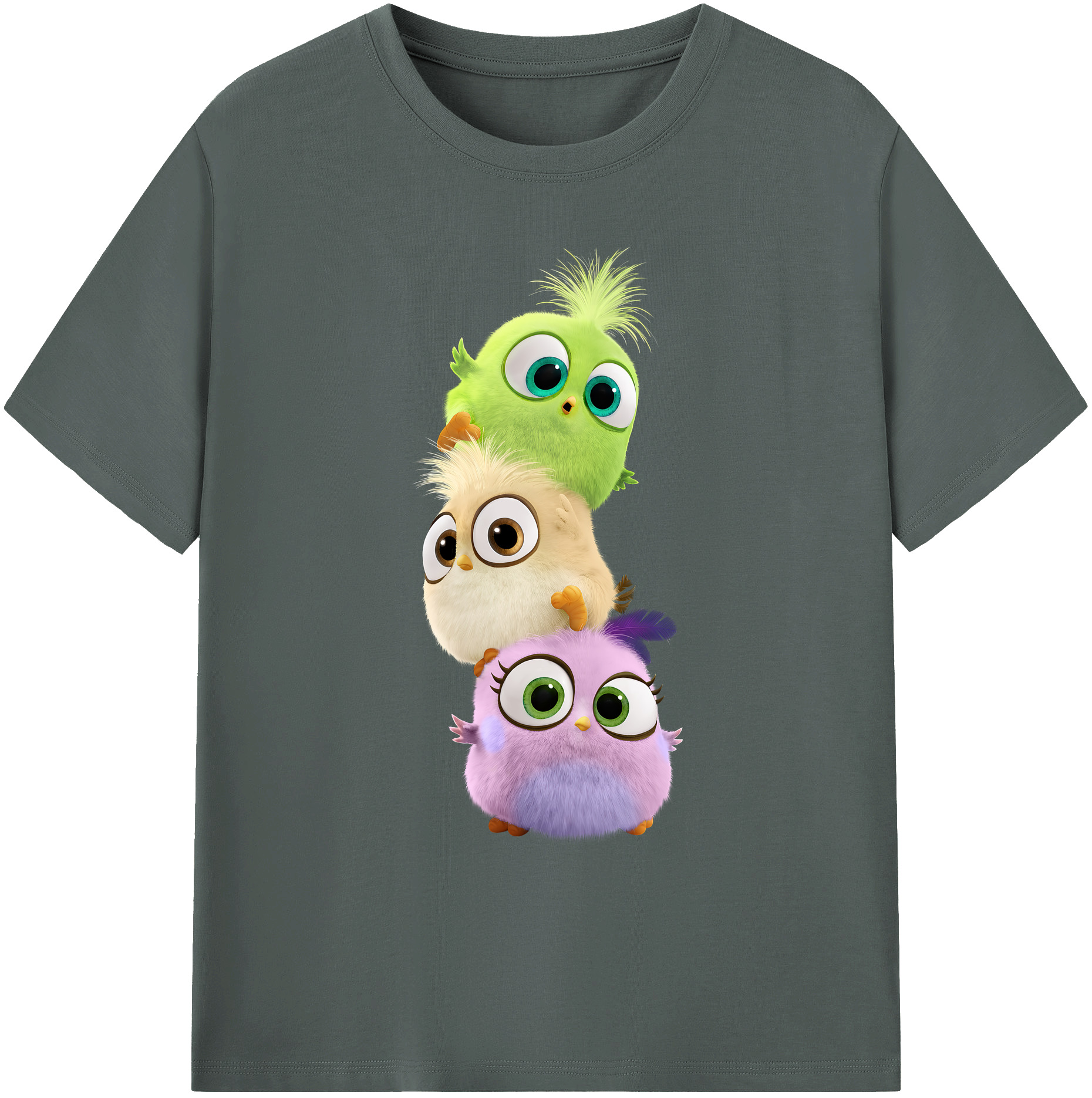 （画像用） Angry Birds アングリーバード 綿100％ メンズ半袖Tシャツ｜肌触りやわらか＆通気性